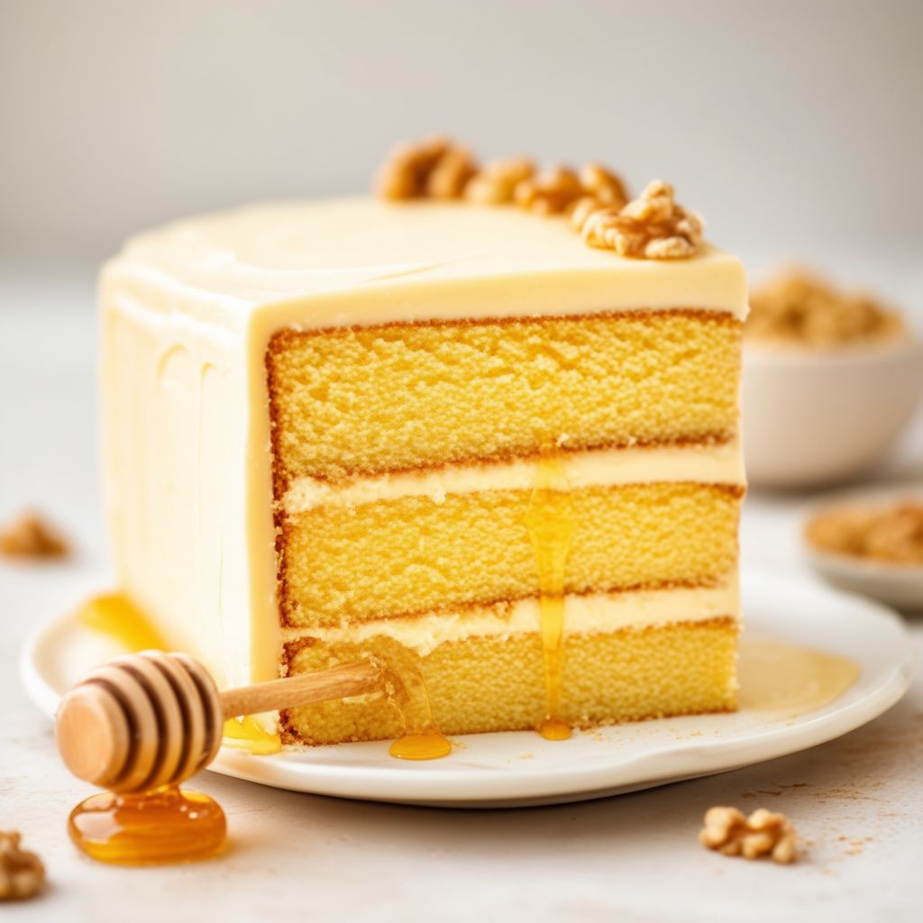 Goldener Honig-Layer-Kuchen