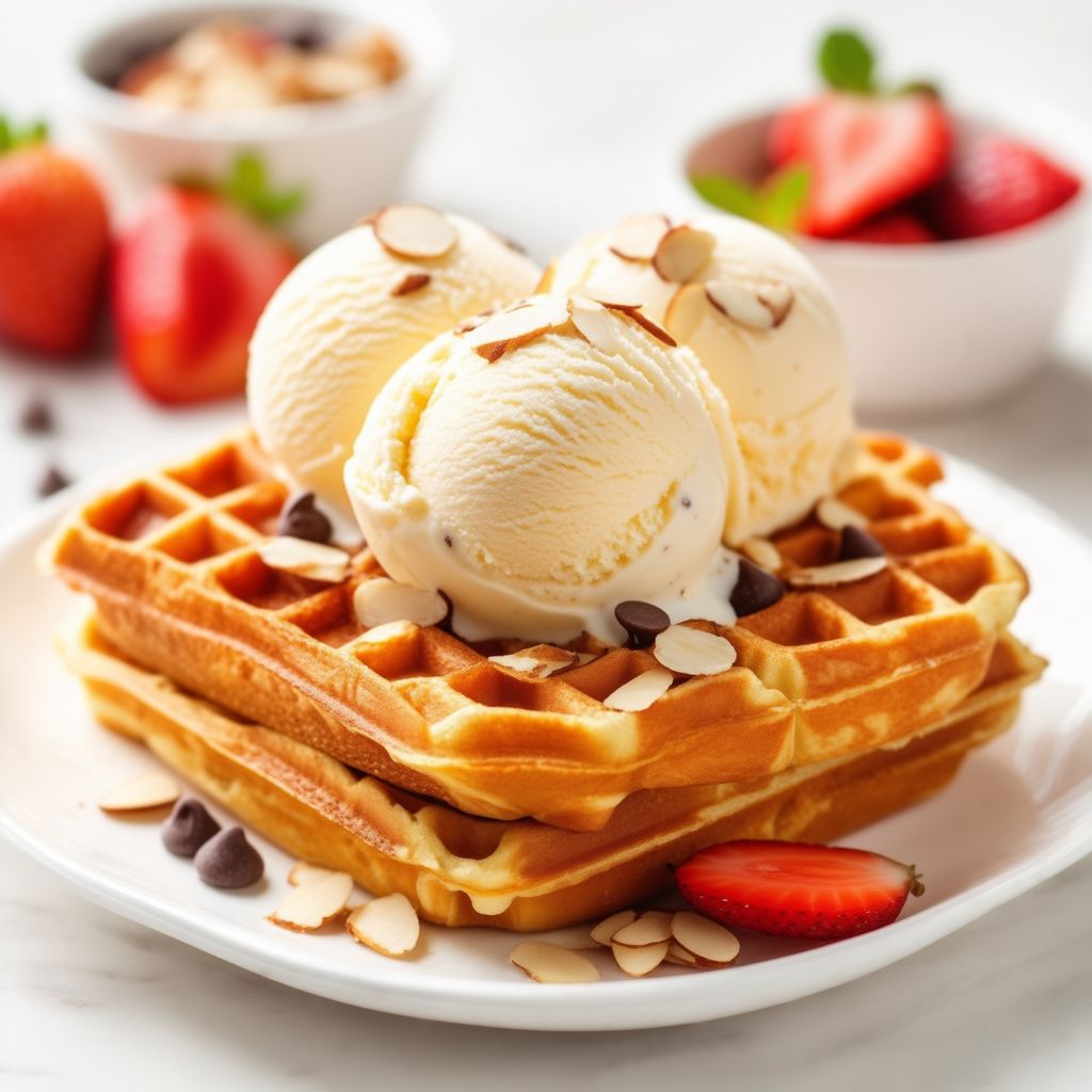 Deluxe Waffle Ice Cream Treats