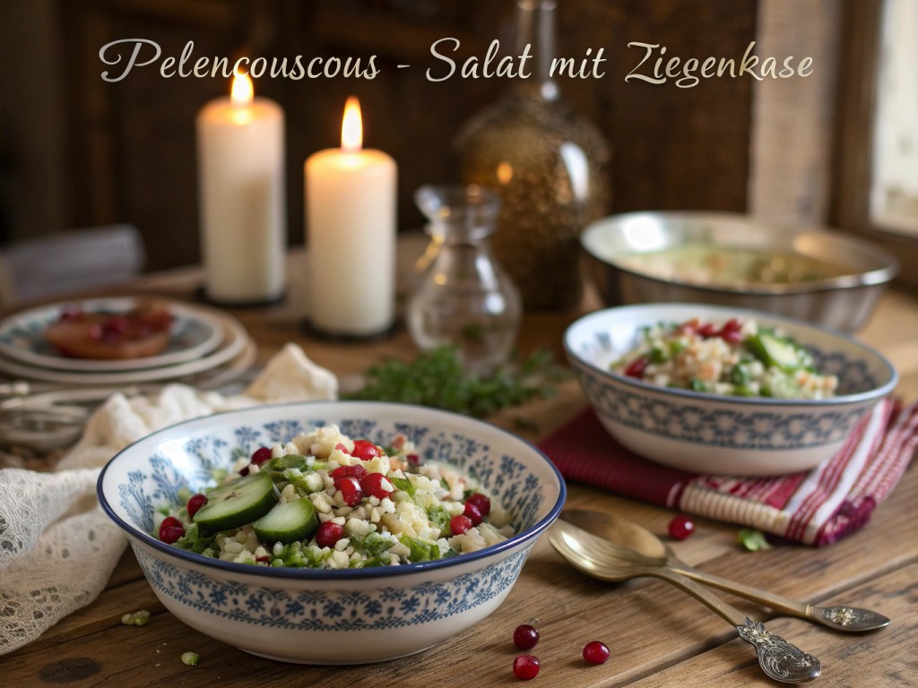 Perlencouscous-Salat mit Ziegenkäse