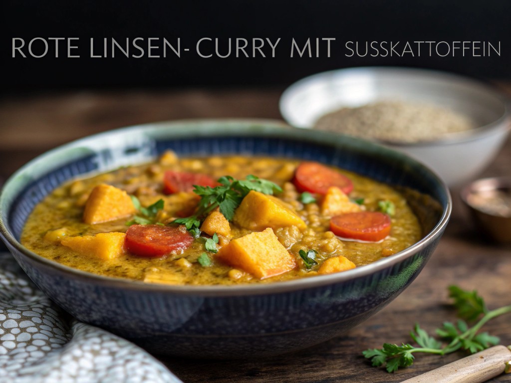 Rote Linsen‑Curry mit Süßkartoffeln