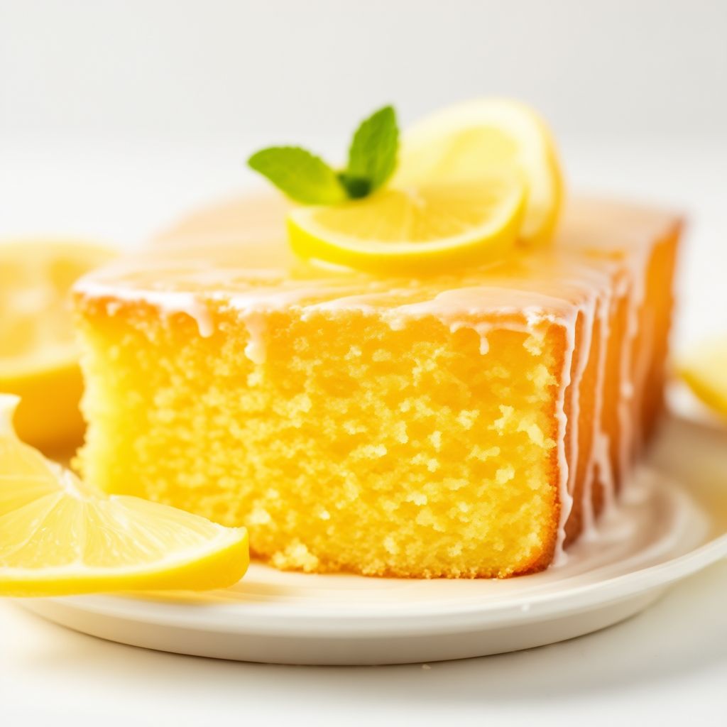 Zesty Zitronen-Drizzle-Kuchen