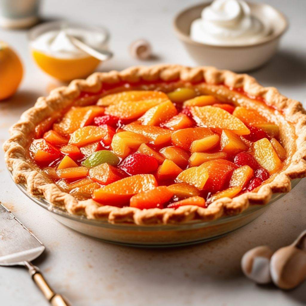 Rustikale Obstcocktail-Torte