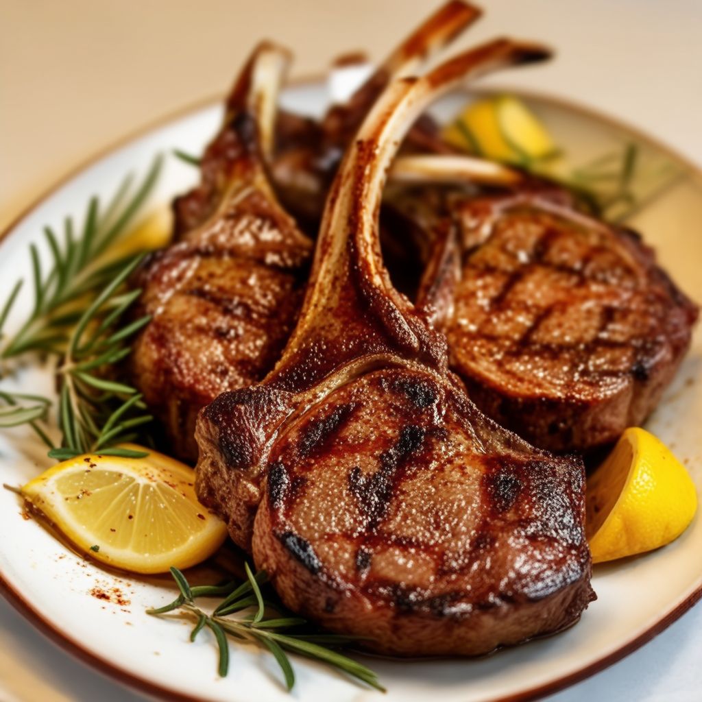 Costolette di agnello alla griglia in stile greco