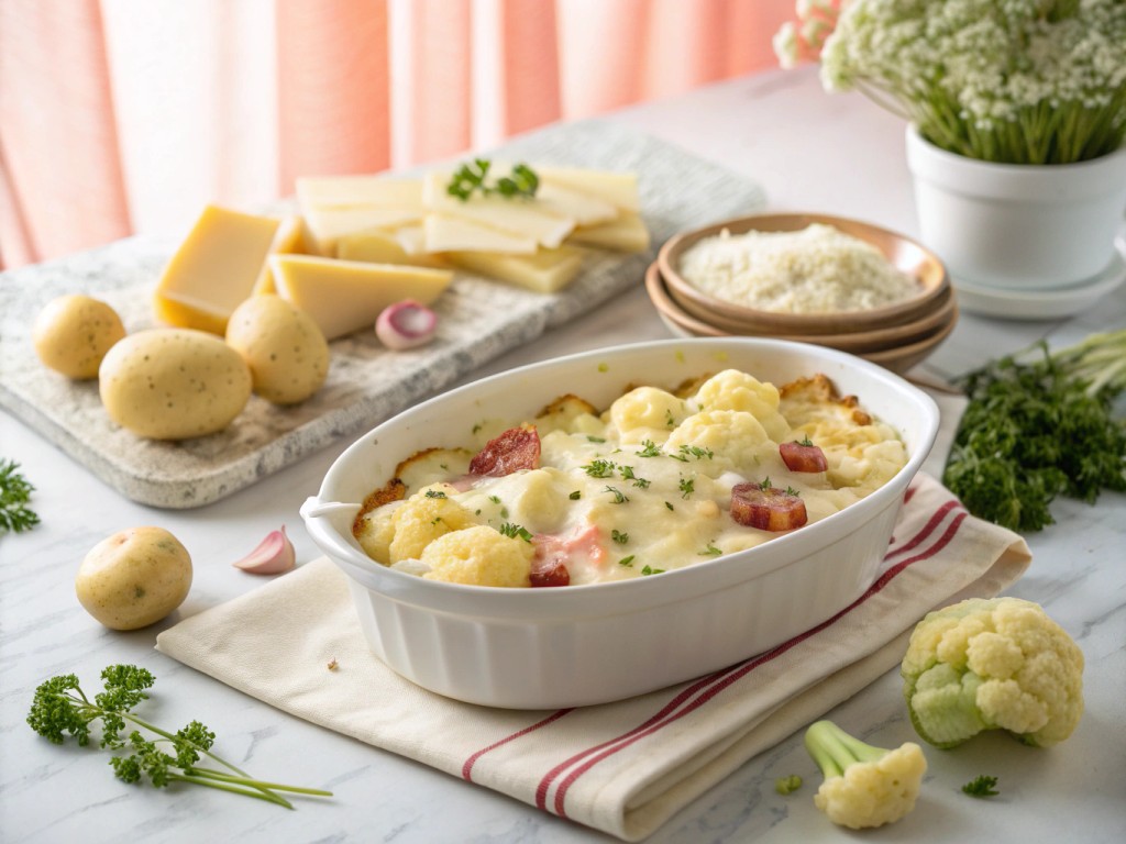 Blumenkohlauflauf mit Kartoffeln