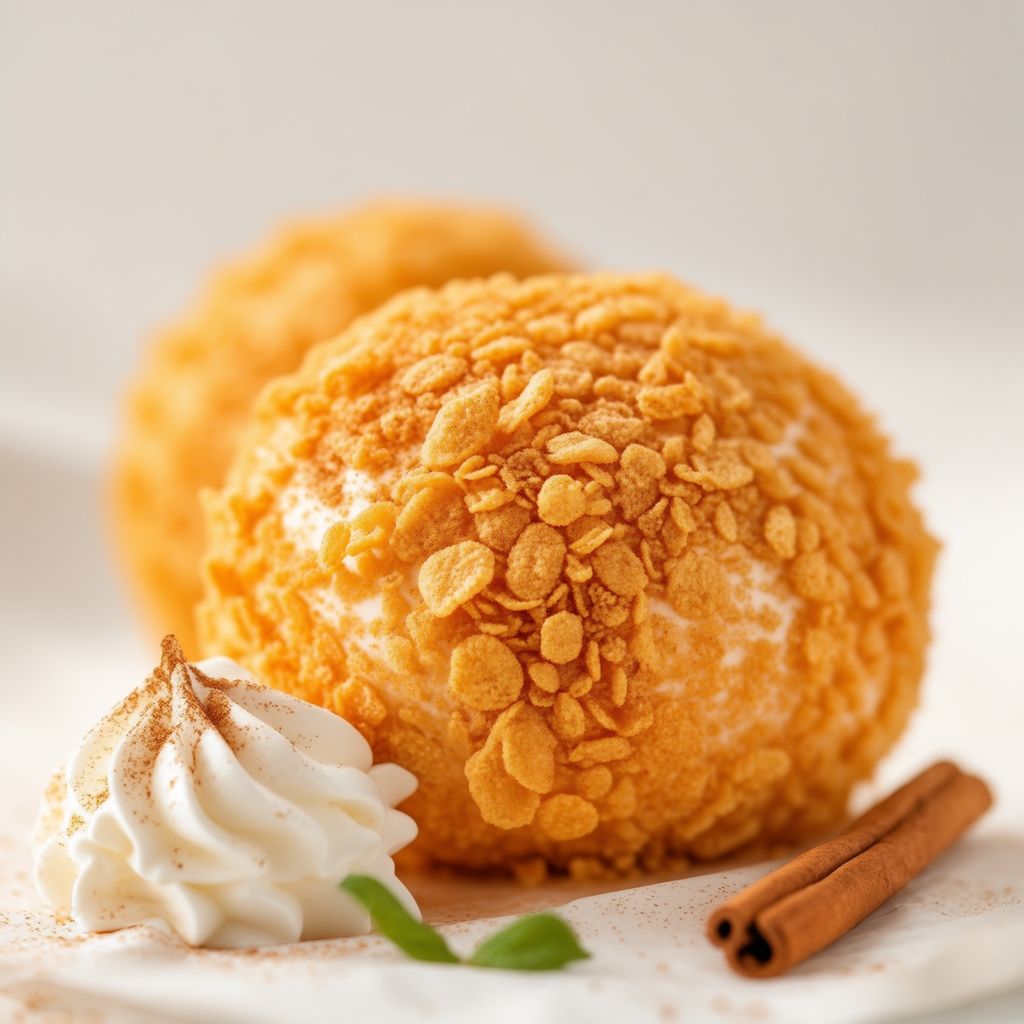 Knusprige Zimt-Eiscreme-Delikatesse