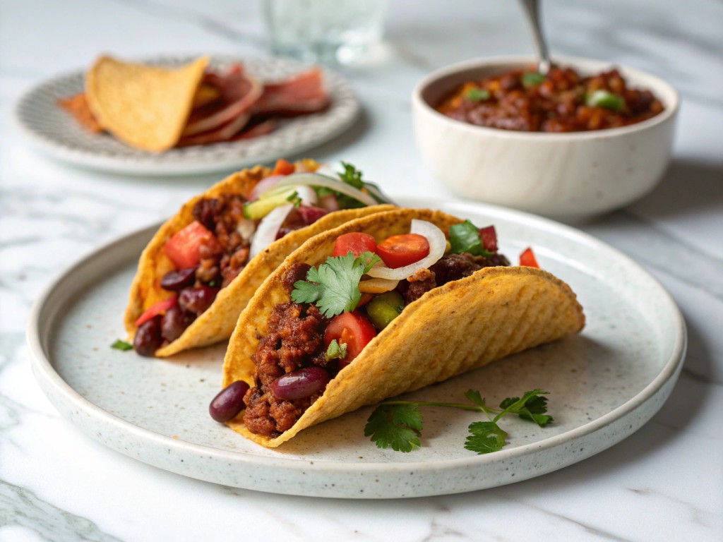 Tacos mit Chili sin Carne