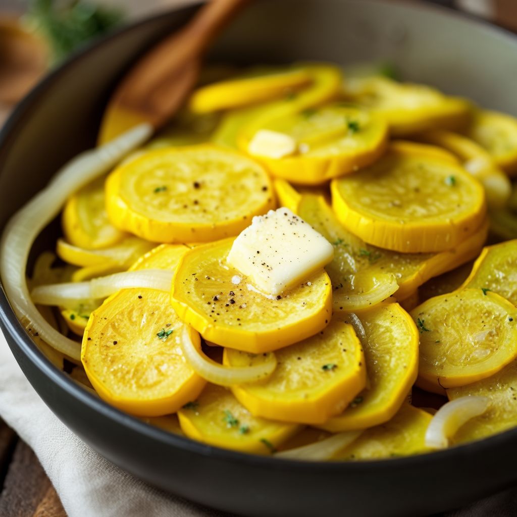 Herzhafte gebratene Sommersquash