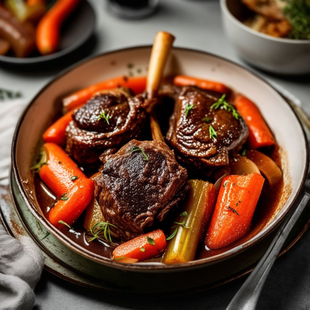 Guinness-Braised Lamb Shanks with Root Vegetables