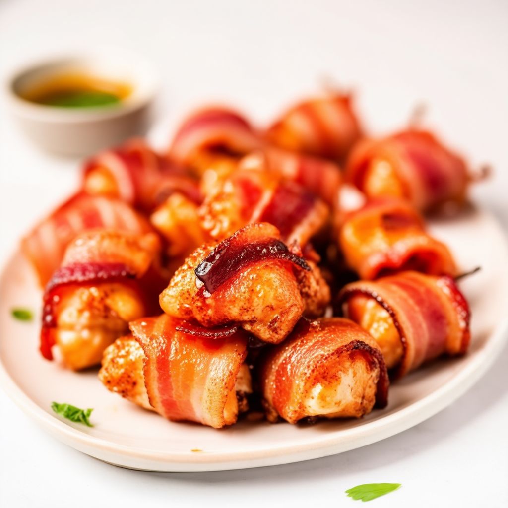 Sweet and Spicy Bacon-Wrapped Chicken Bites
