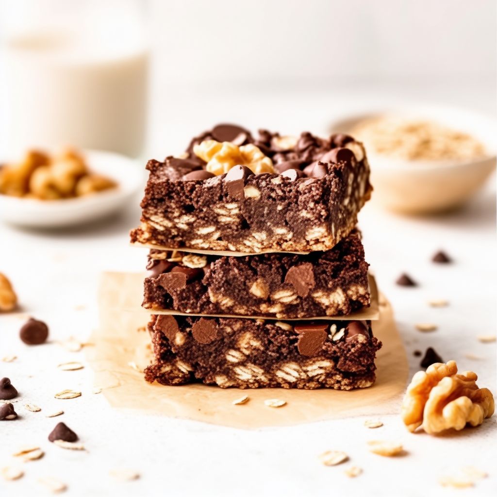 Decadent Chocolate Walnut Oat Bars