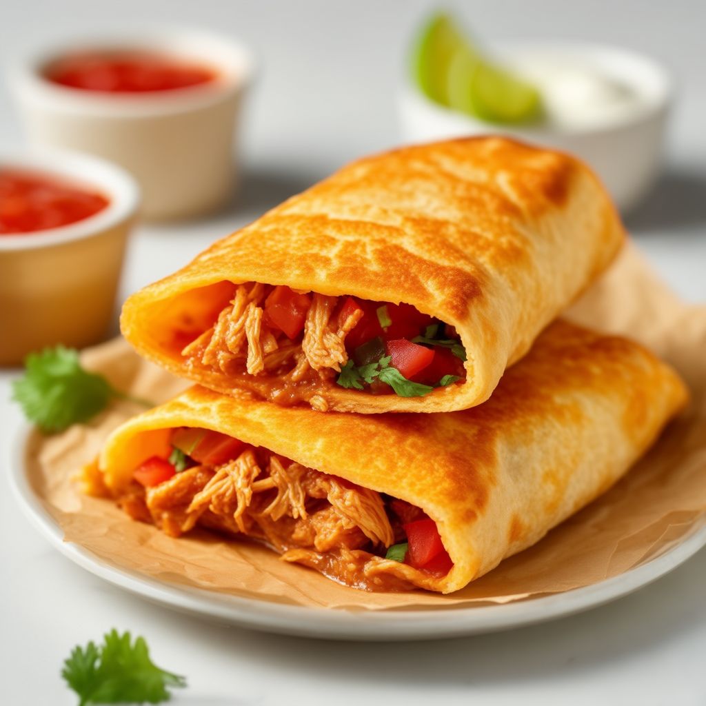 Knusprige Schweine-Chimichangas