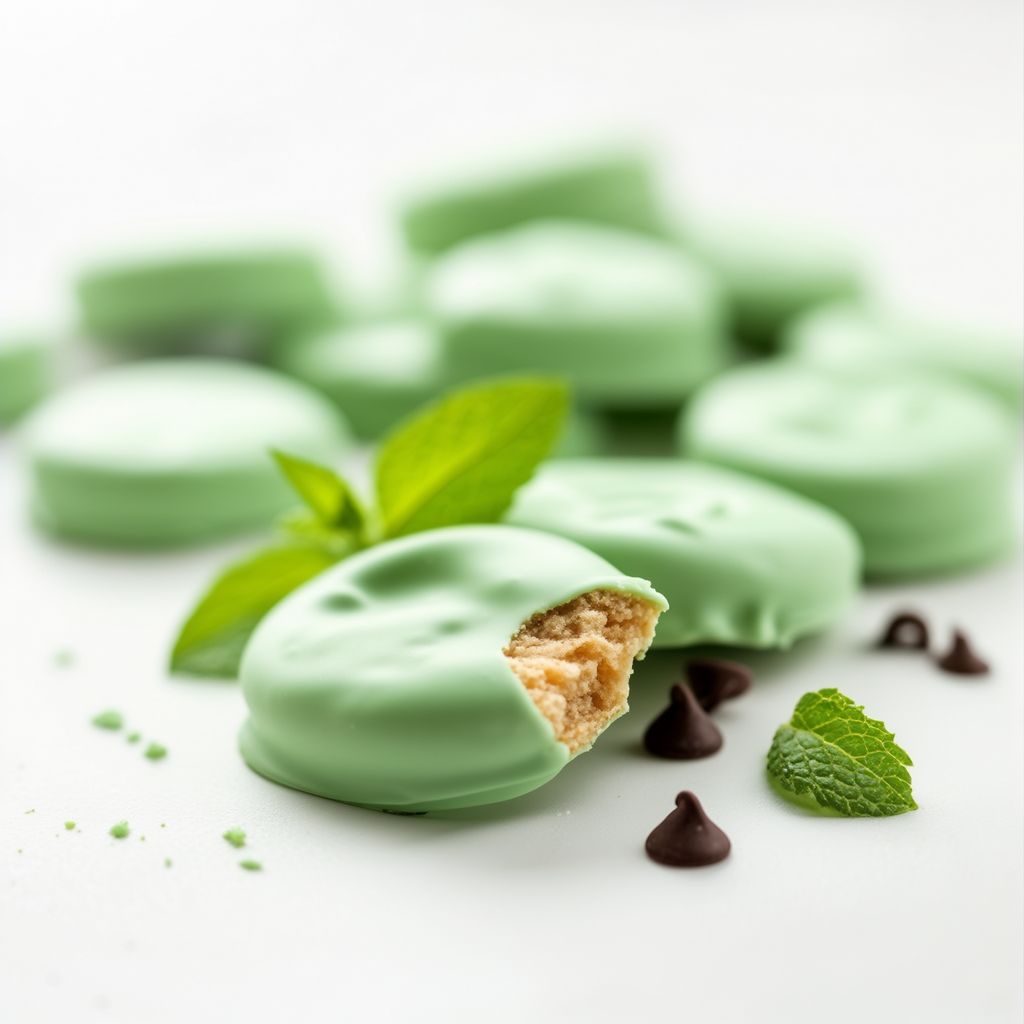 Minzige Schokoladenüberzogene Cracker