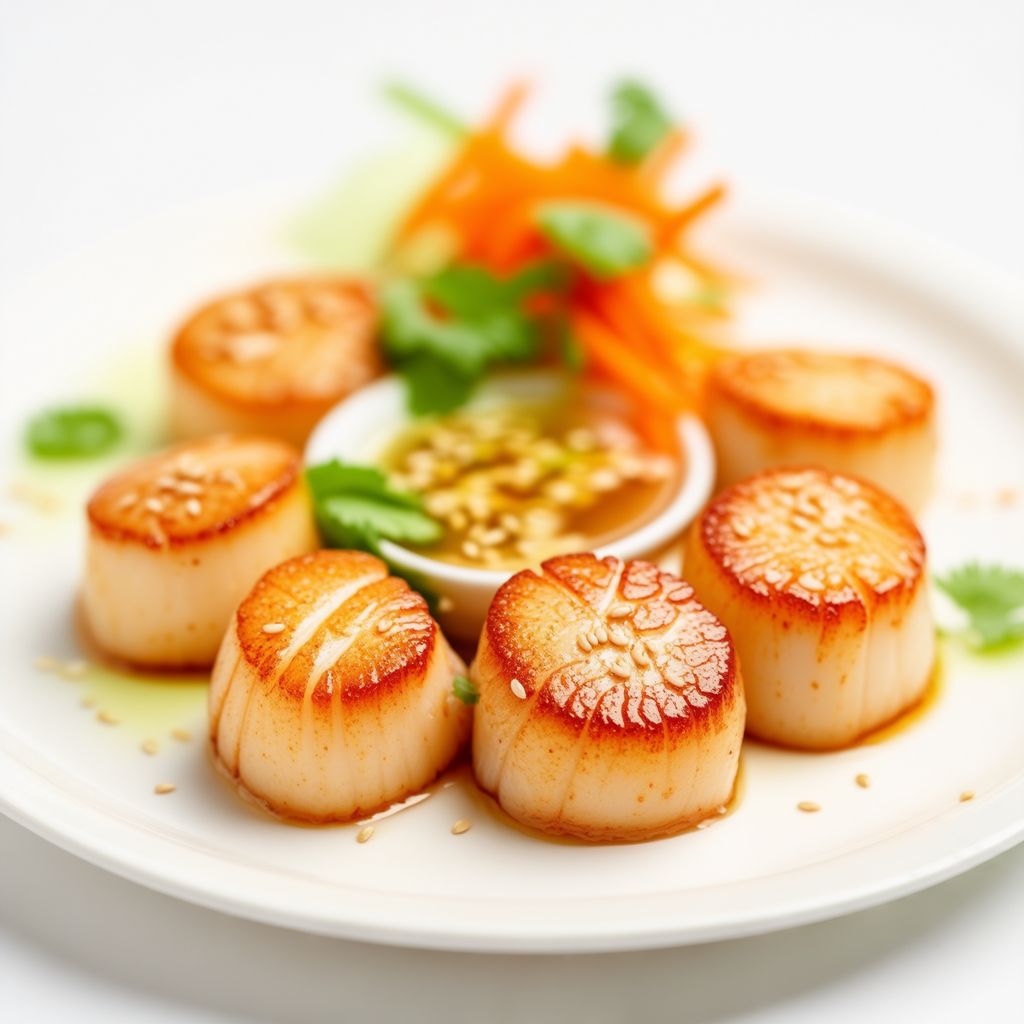 Pan-Seared Scallops with Zesty Citrus Dipping Sauce