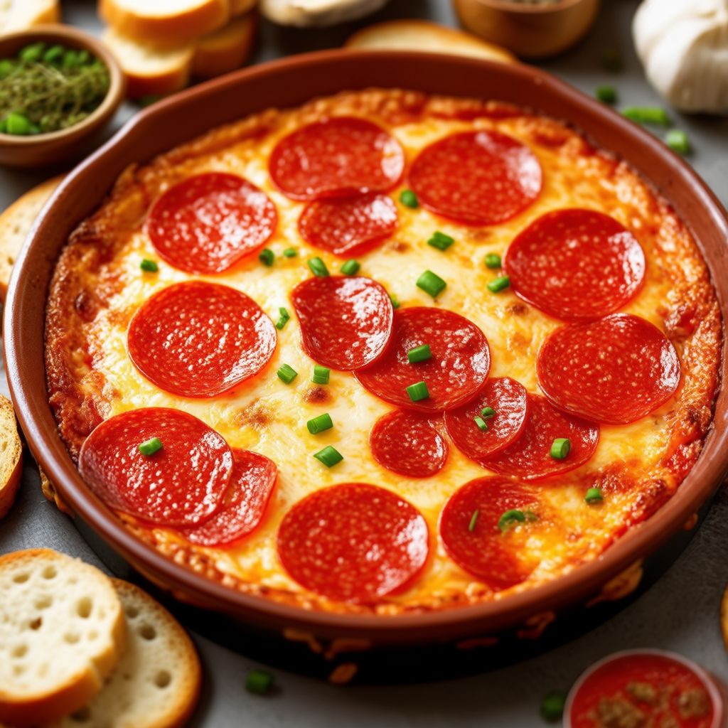Cheesy Pepperoni Pizza Dip