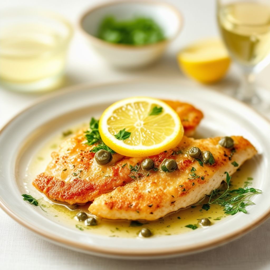 Zitronen-Kräuter-Hühnchen Piccata