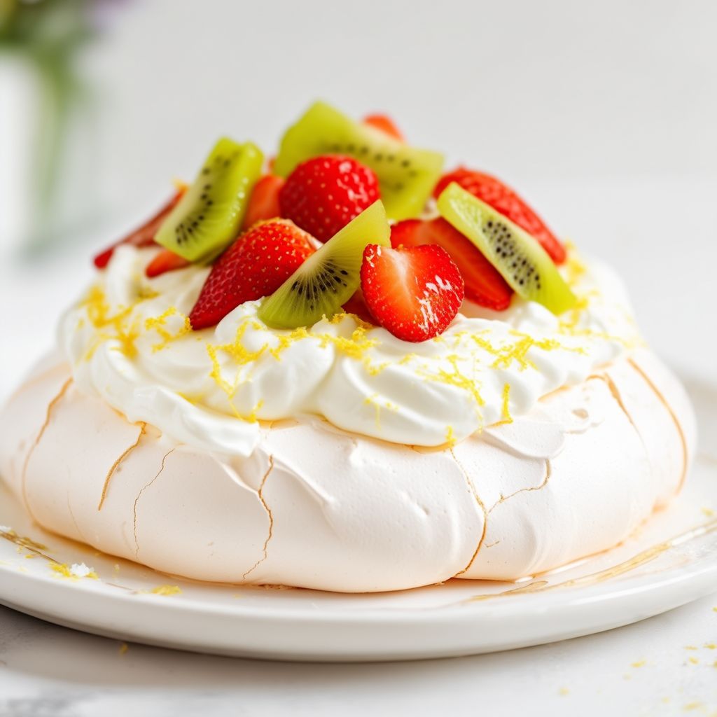 Wunderbare Pavlova mit einem Twist