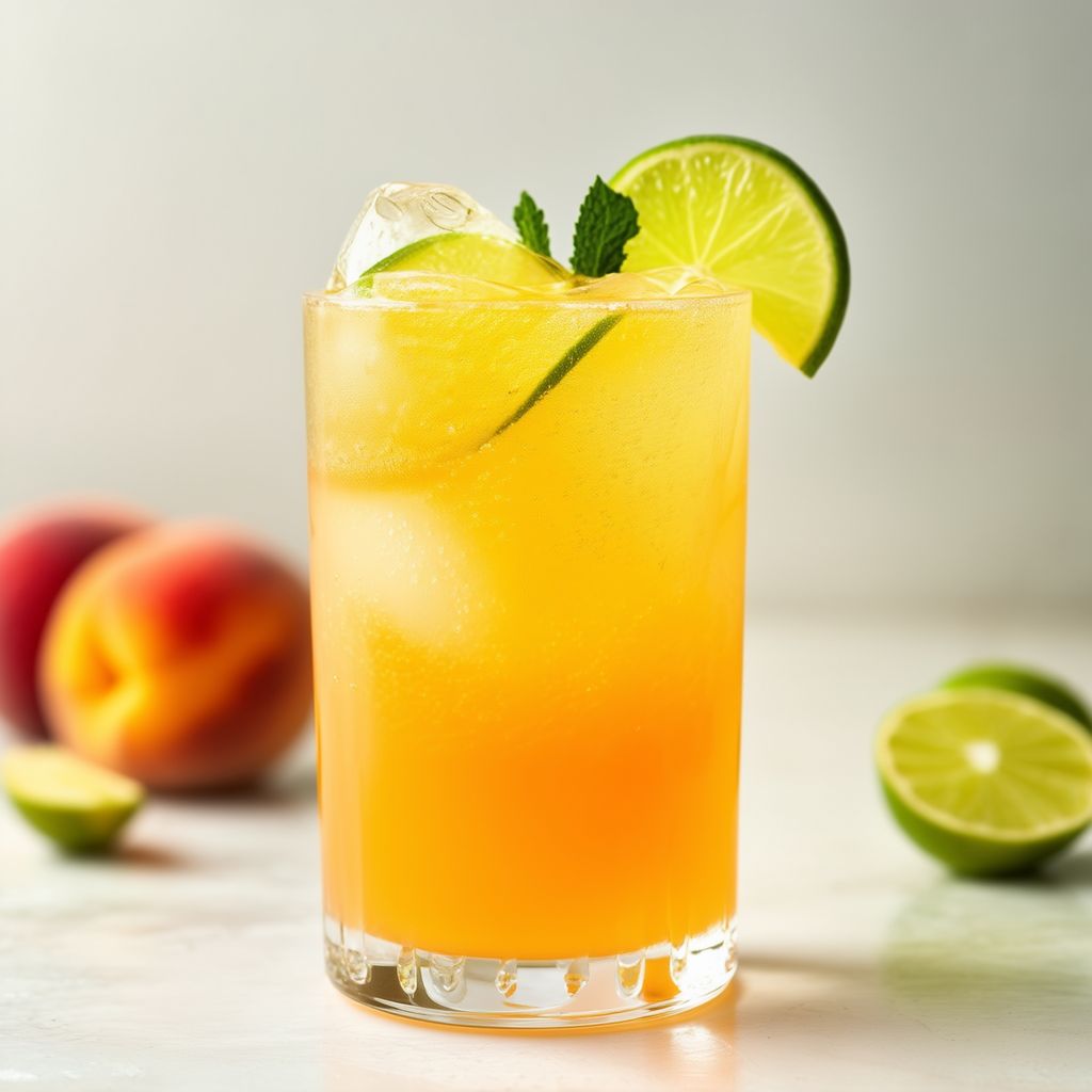 Pfirsich-Limetten-Fizz