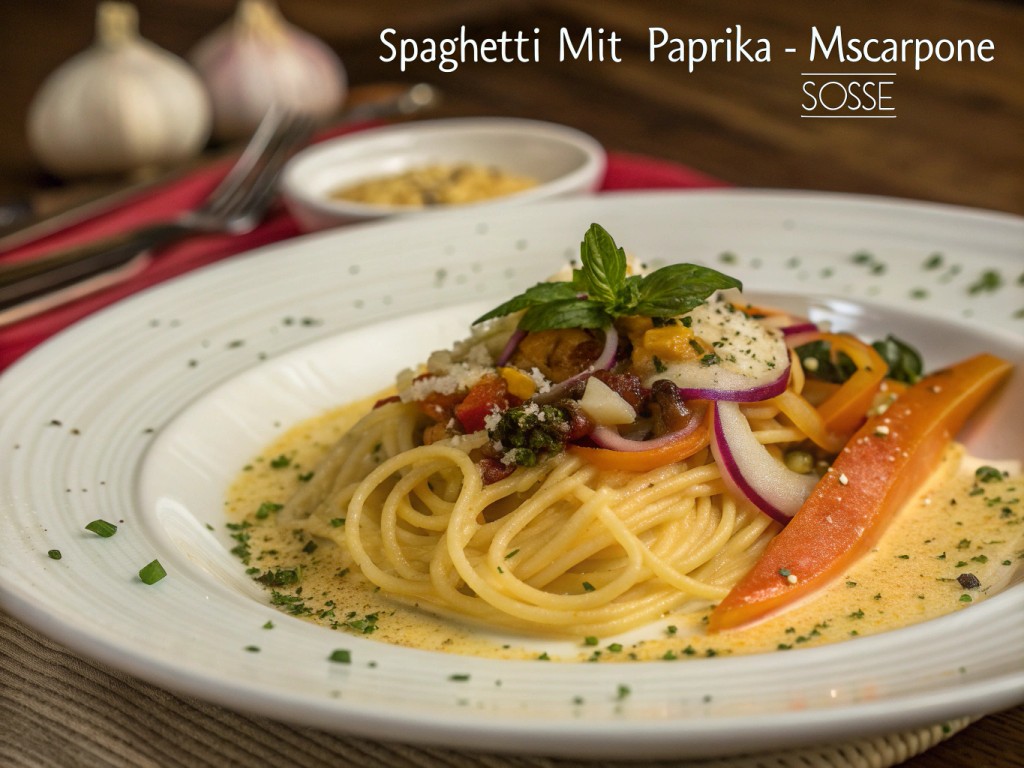 Spaghetti mit Paprika-Mascarpone-Soße