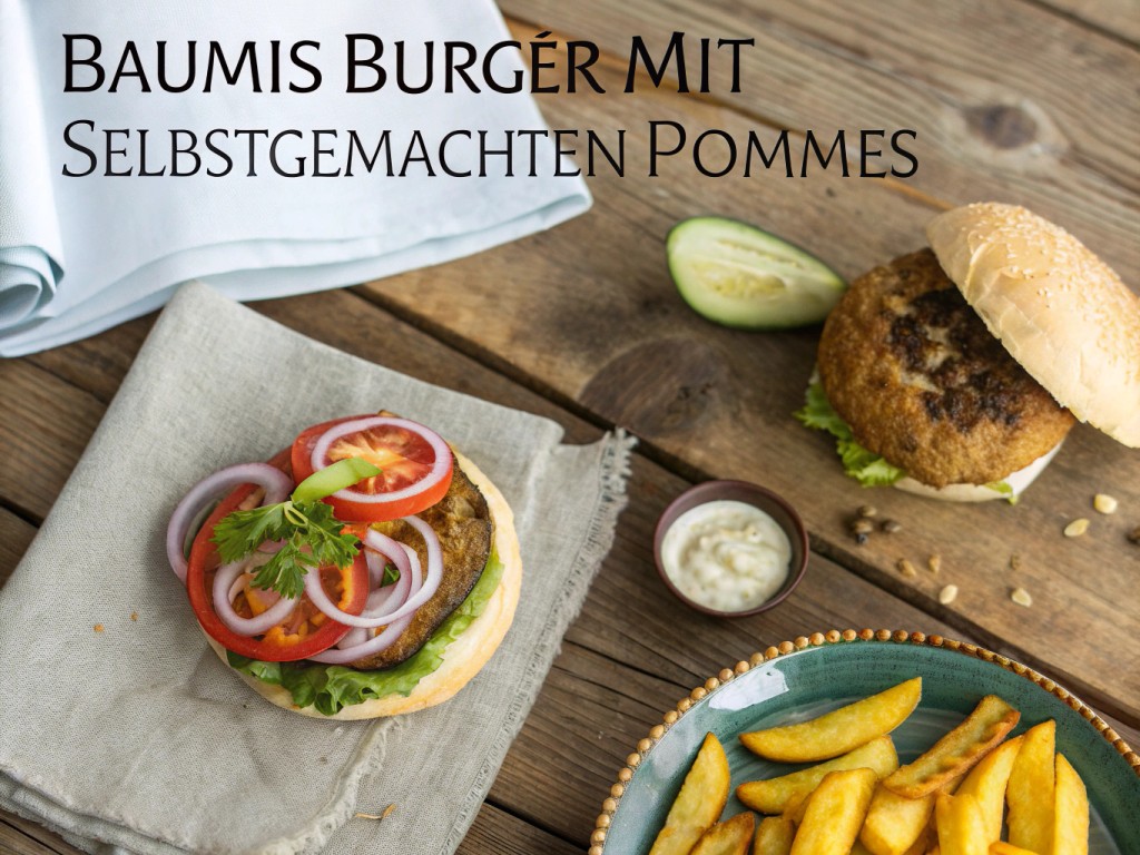 Baumis Burger mit selbstgemachten Pommes