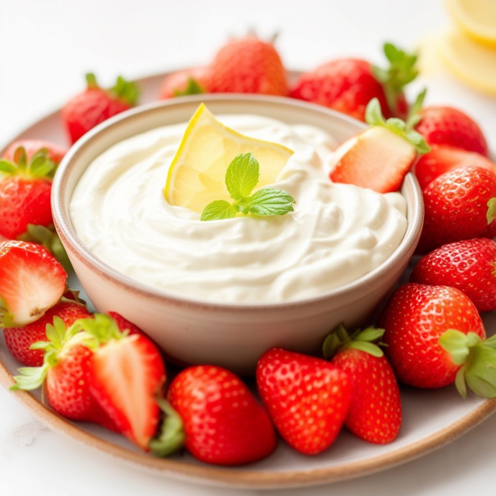 Cremiger Vanille-Frucht-Dip