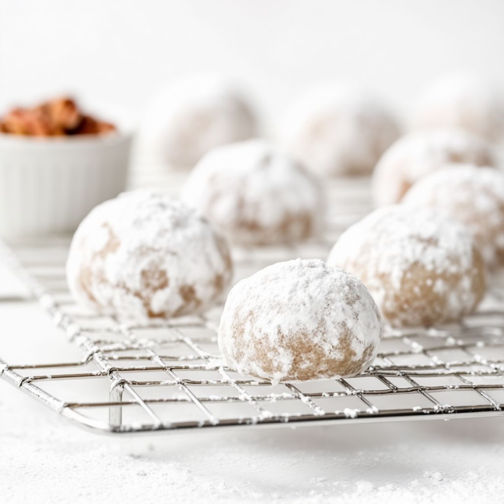 Holiday Pecan Snowball Cookies