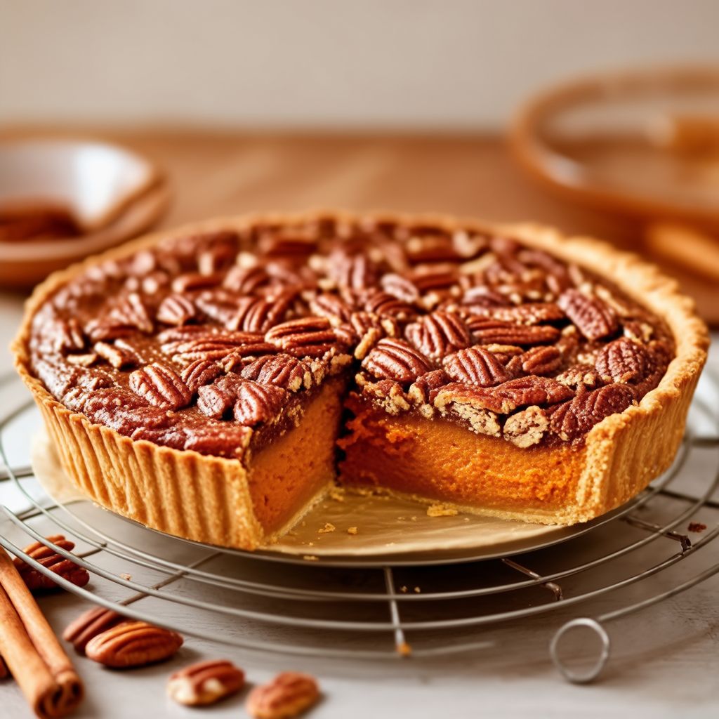Süßkartoffel- und Pekannuss-Delight-Torte