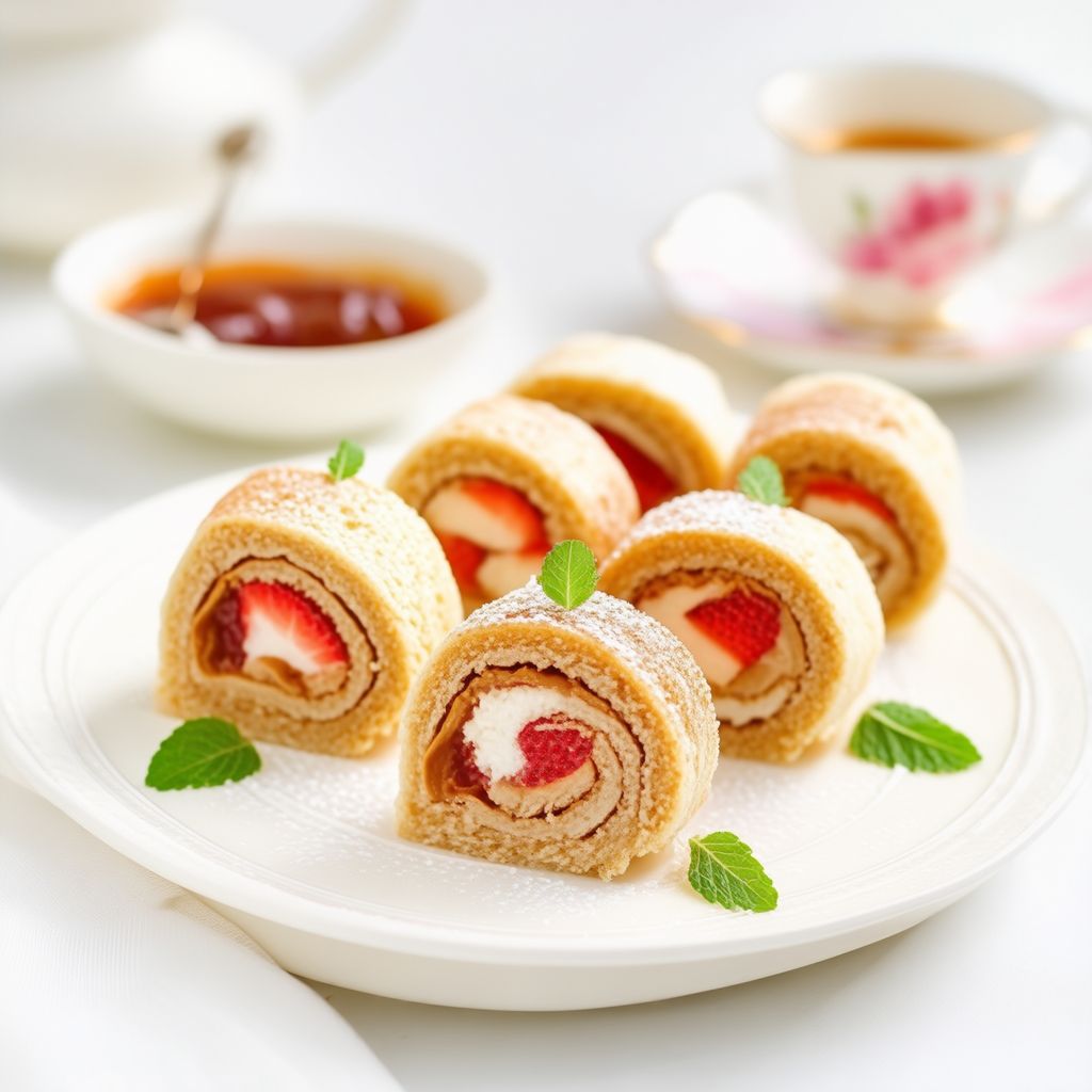 Nussbutter- und Obst-Sushi-Rollen