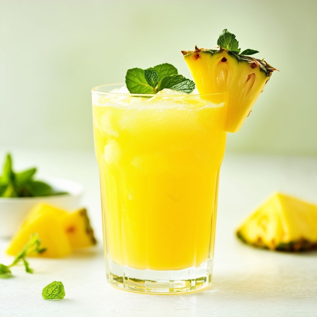 Tropischer Ananas-Minze-Cooler