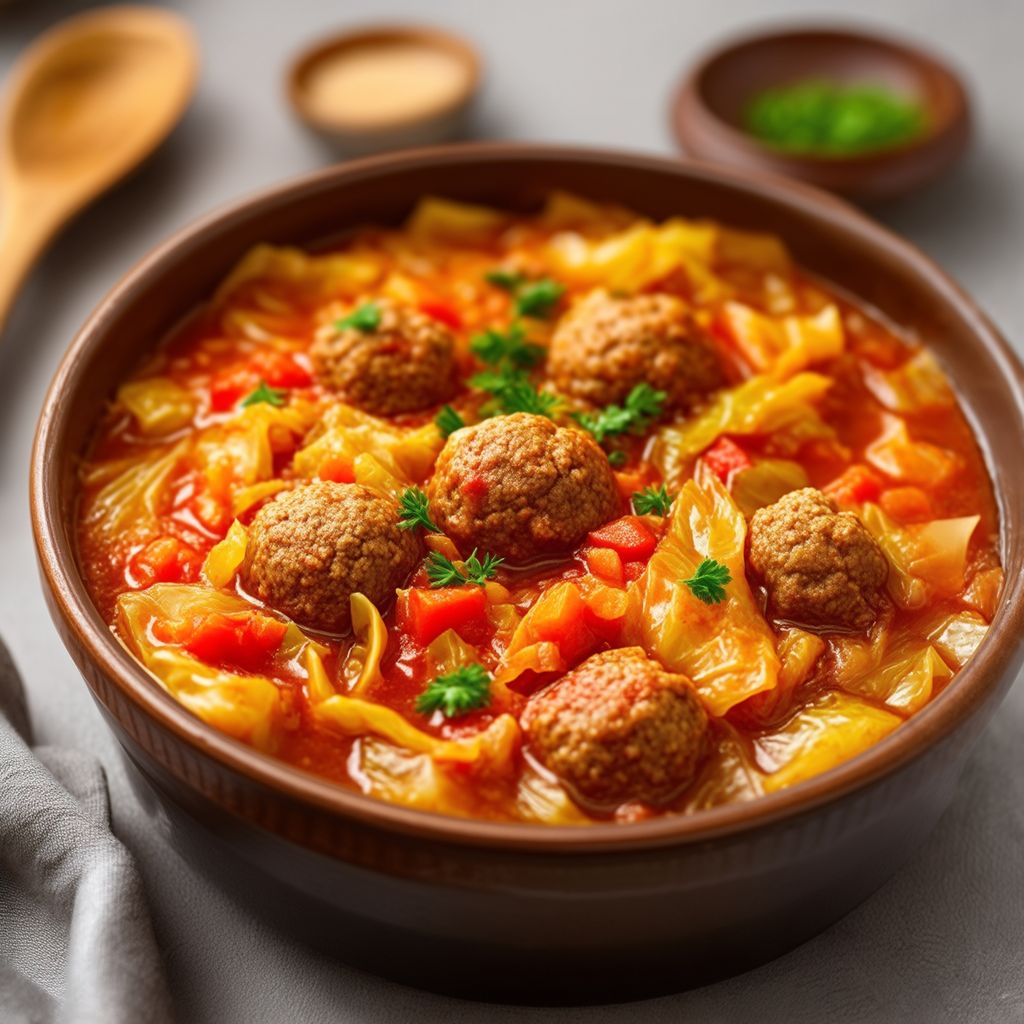Savory Cabbage and Meatball Stew