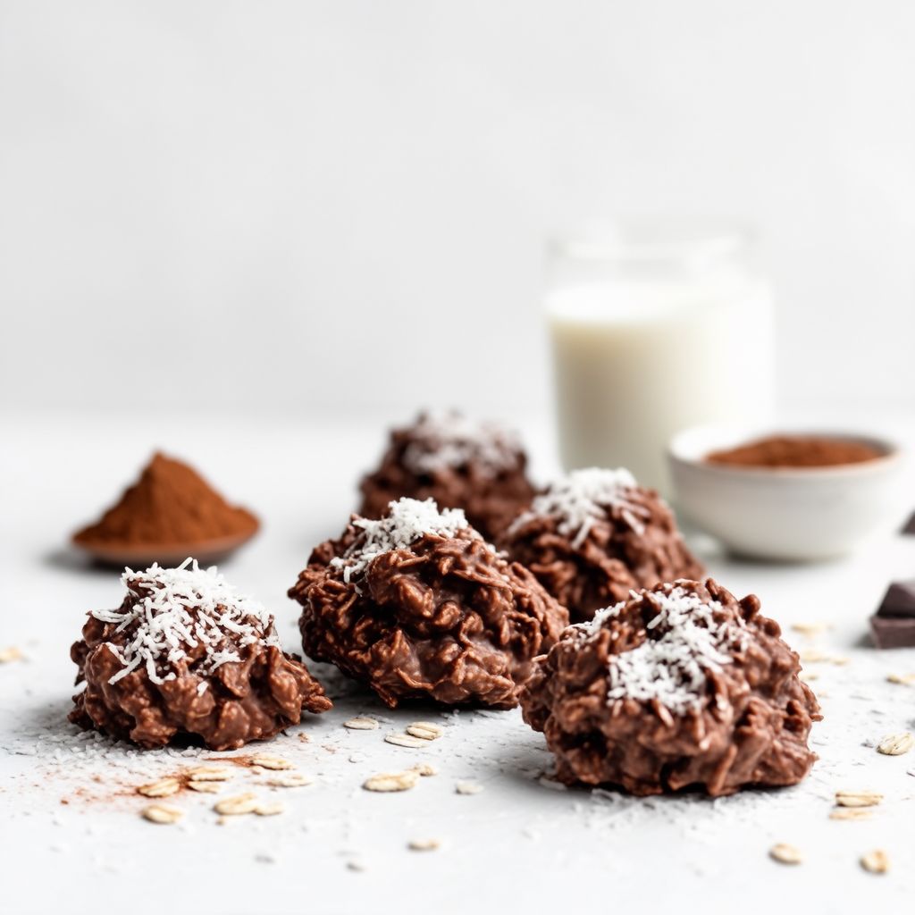No-Bake Schokoladen-Kokosnuss-Cluster