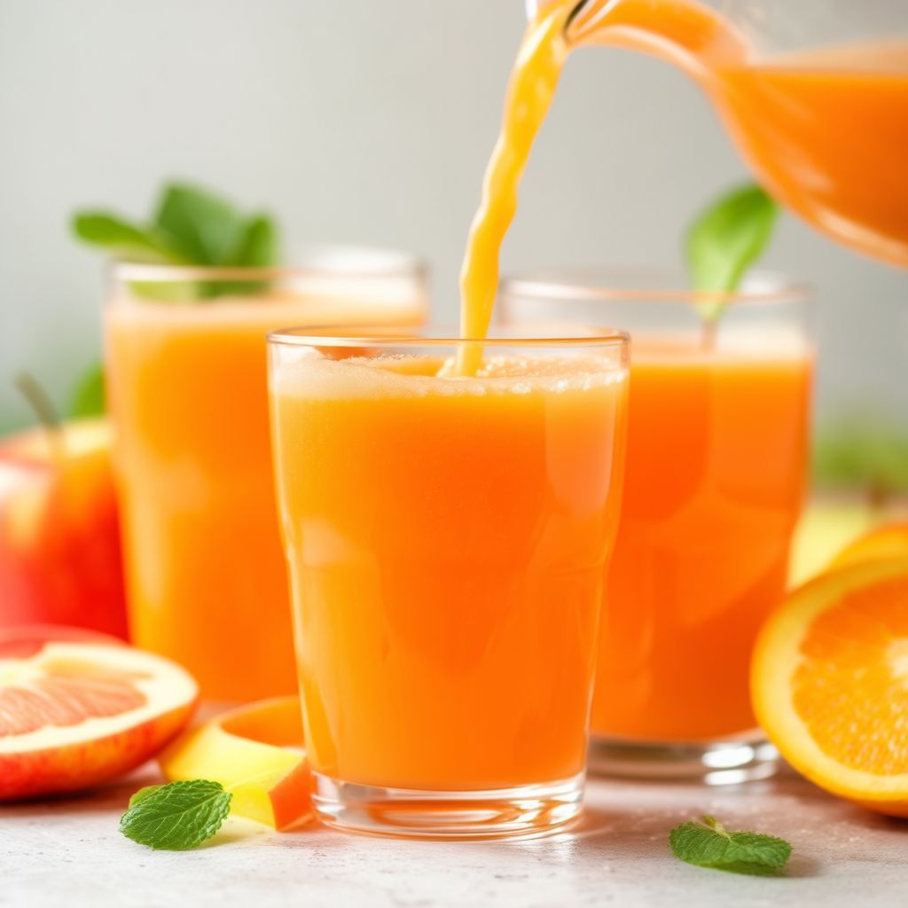 Refreshing Apple-Carrot Citrus Juice