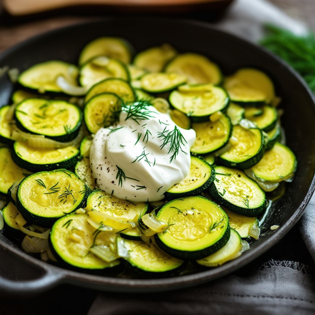 Skillet di Zucchine Cremose all'Aneto