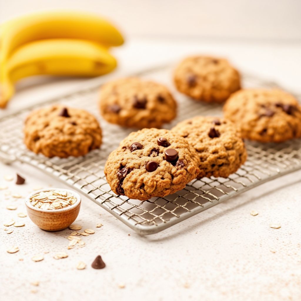 Chunky Banana Oatmeal Cookies