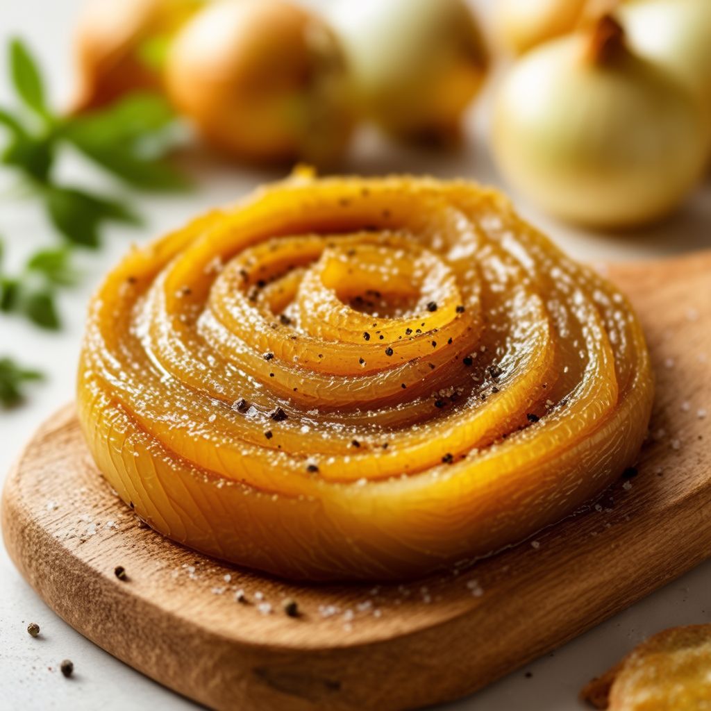 Goldene karamellisierte Zwiebelcreme