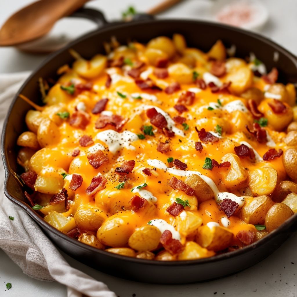 Loaded Bacon Cheddar Potato Skillet