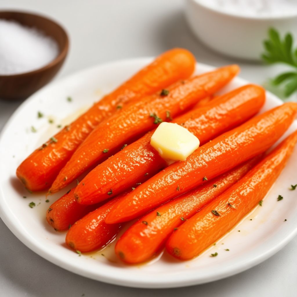 Microwave Glazed Carrots with Parsley