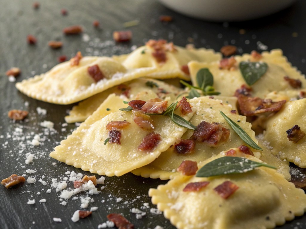 Kartoffel‑Speck‑Ravioli