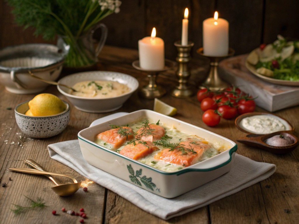 Lachs-Sahne-Gratin – schnell und einfach