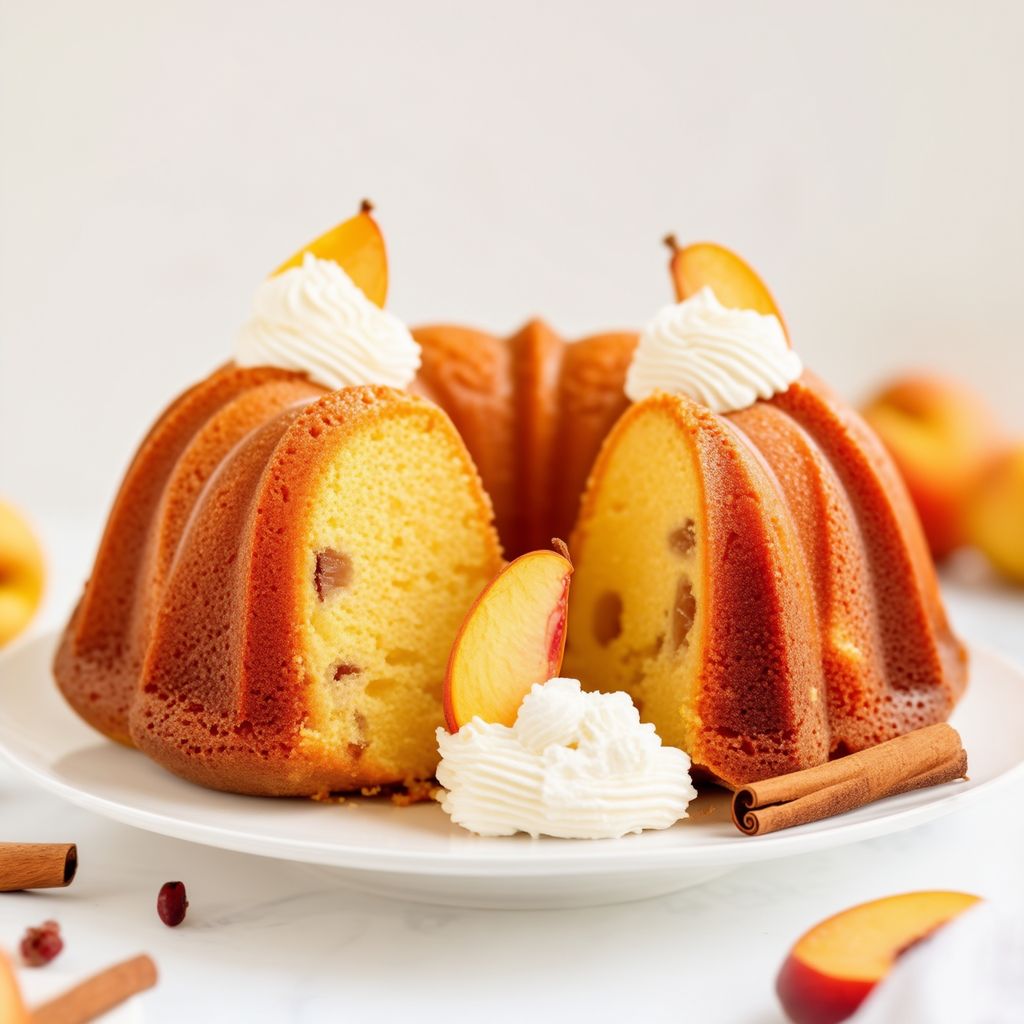 Pear and Peach Bundt Cake
