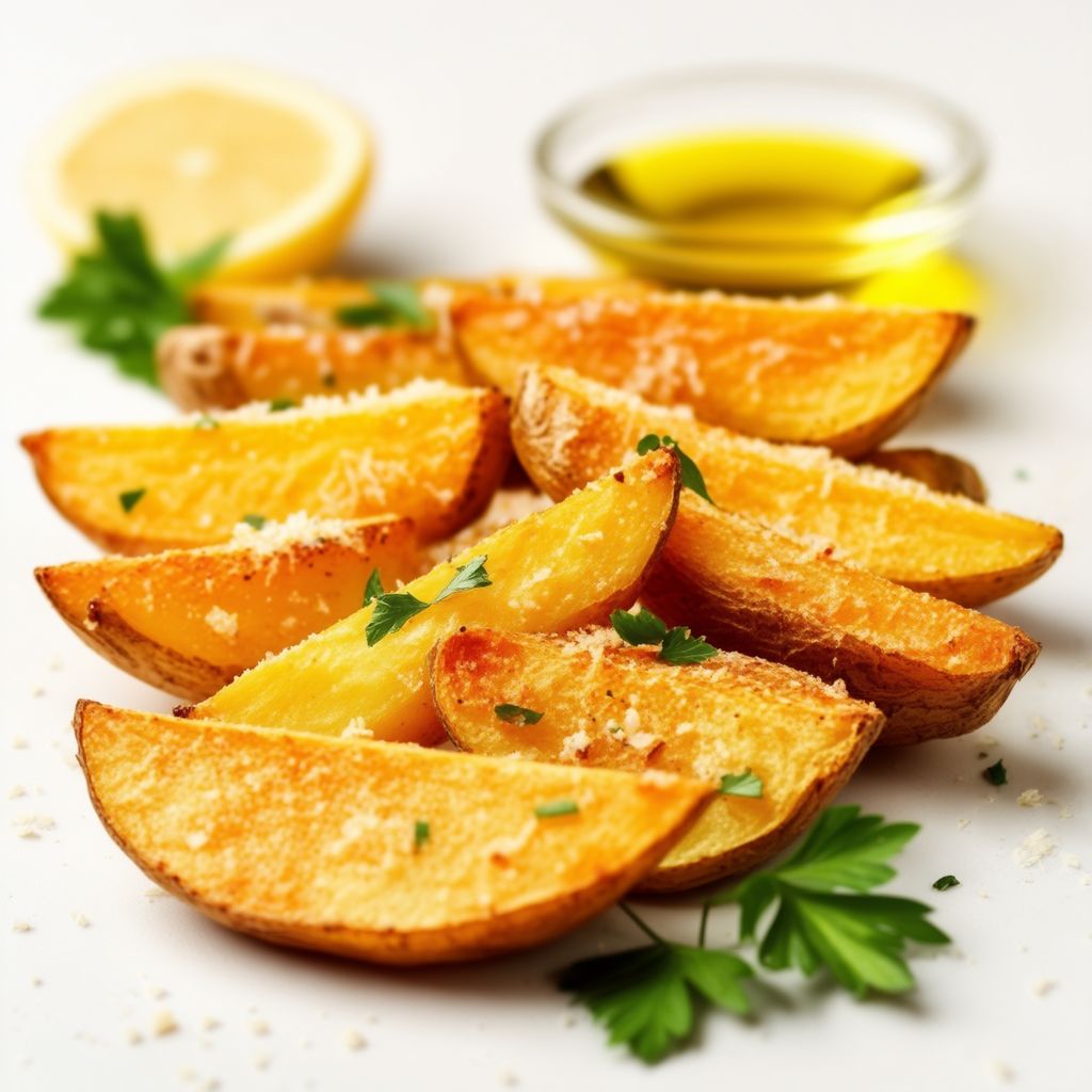 Crispy Garlic Parmesan Potato Wedges