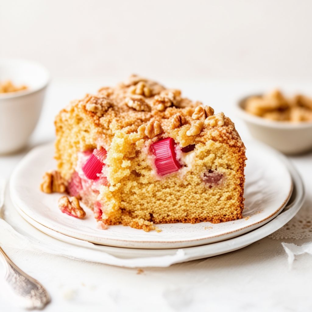 Rhabarber-Sahne-Kaffeekuchen