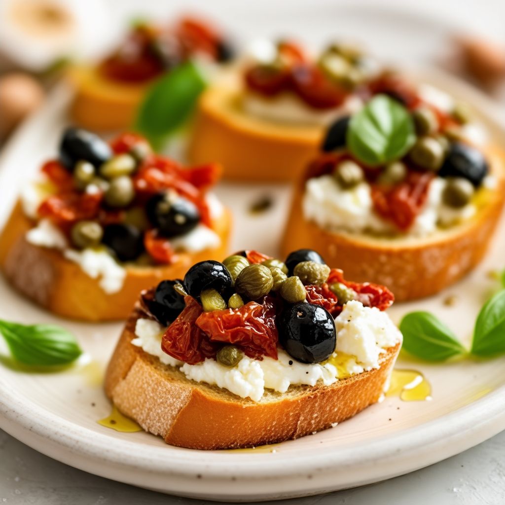 Crostini con Formaggio di Capra Mediterranei