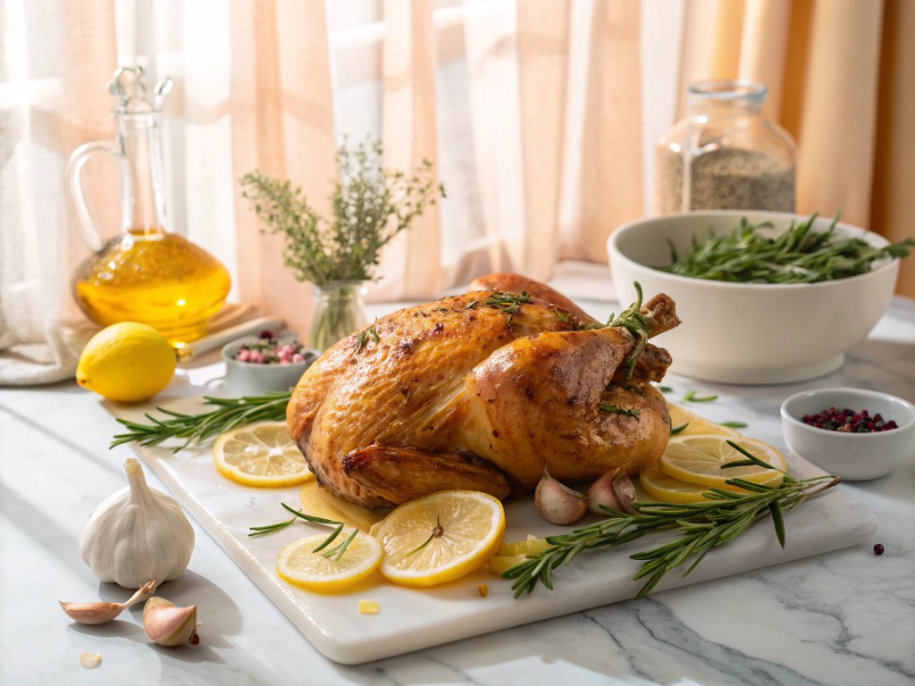 Lemon Garlic Roast Chicken
