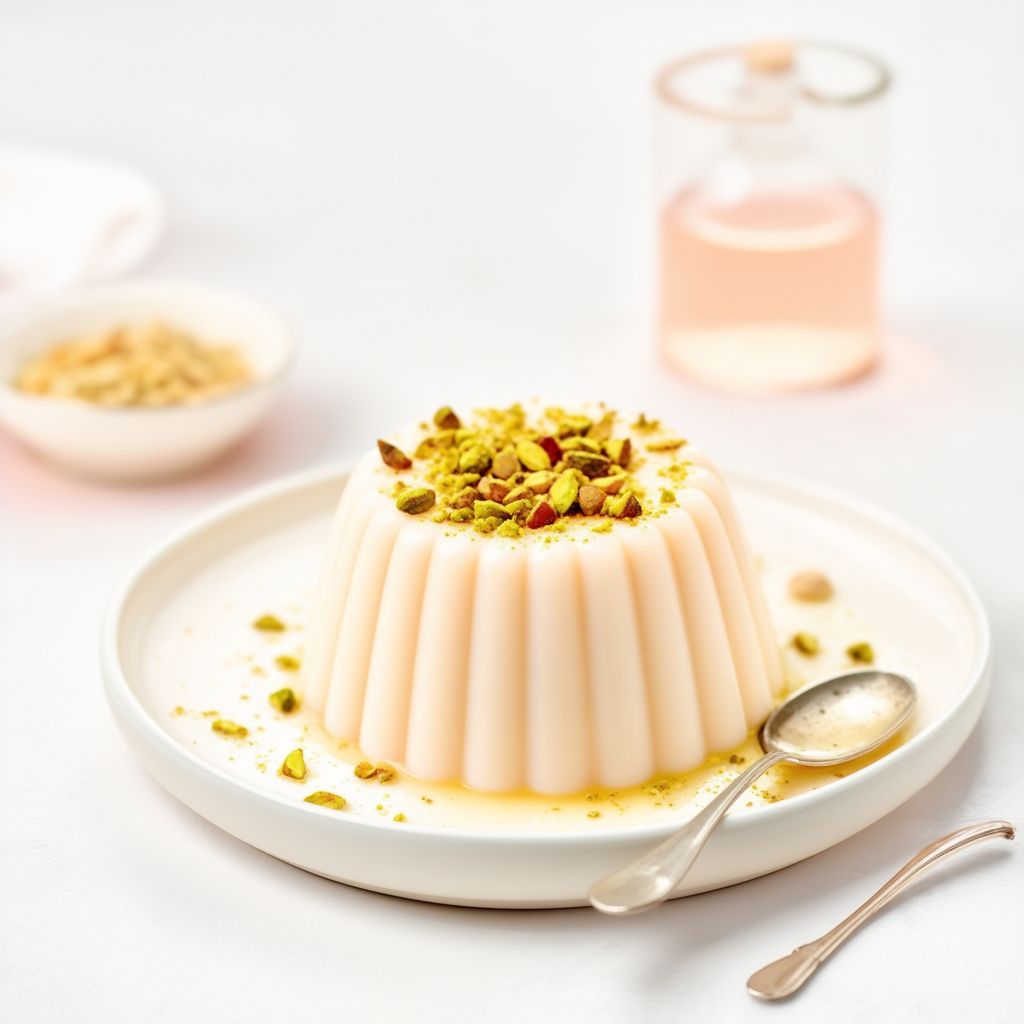 Budino di Mandorle e Rosa Libanese