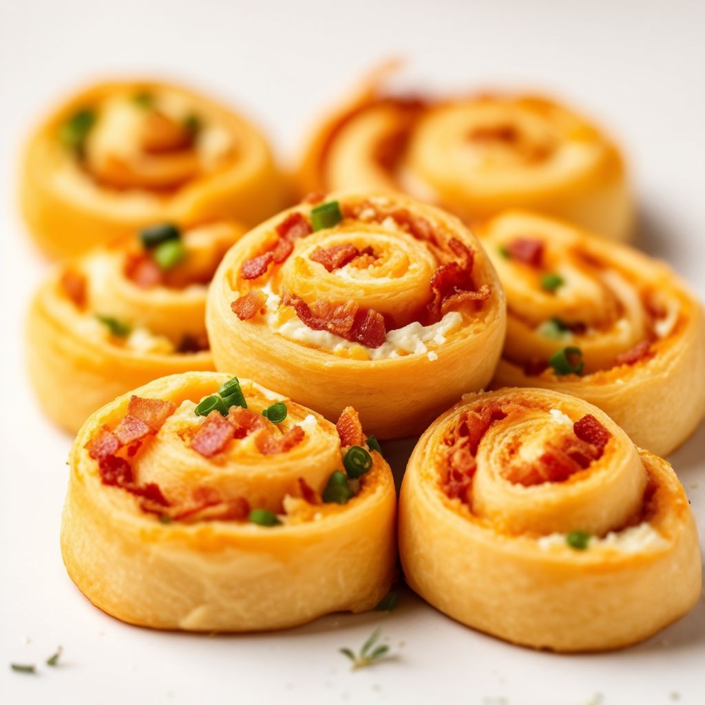 Herzhafte Käse- und Speck-Pinwheels
