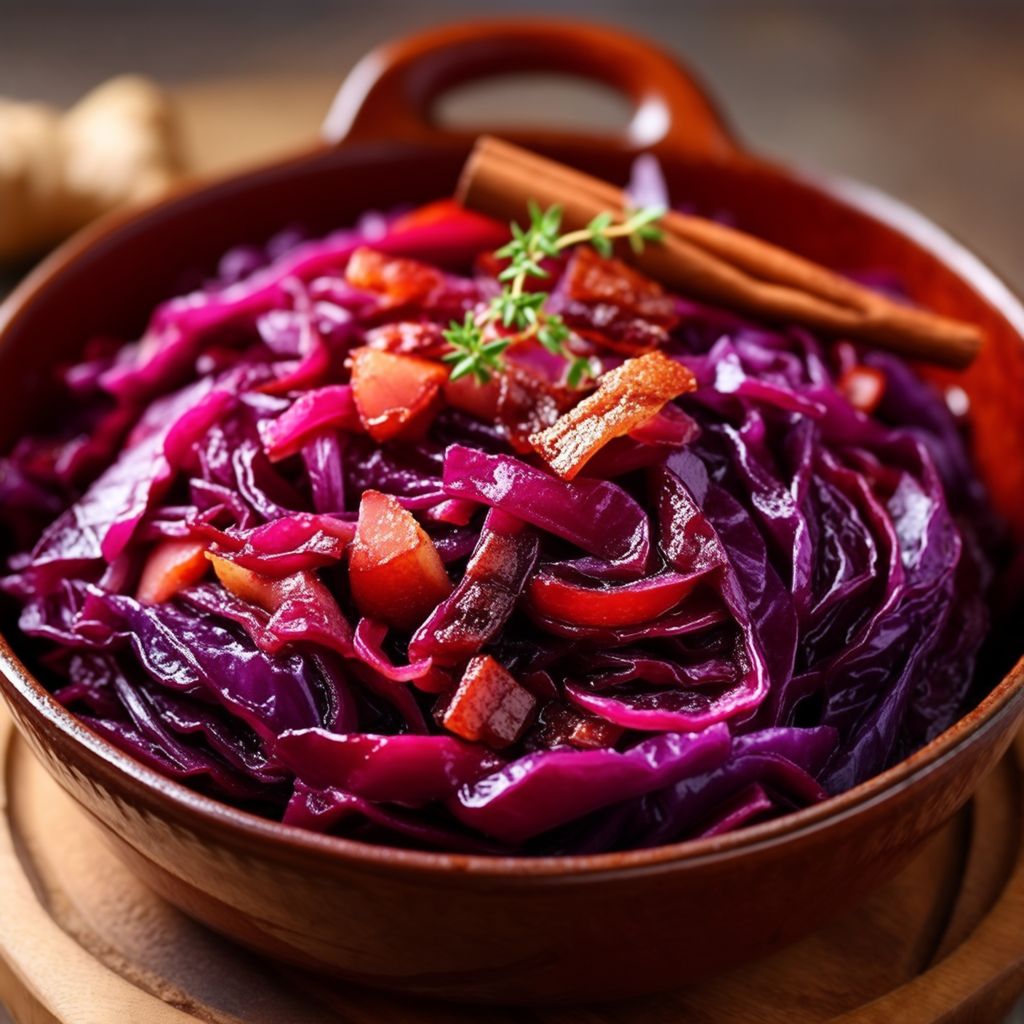 Braised Red Cabbage with Apples and Spices