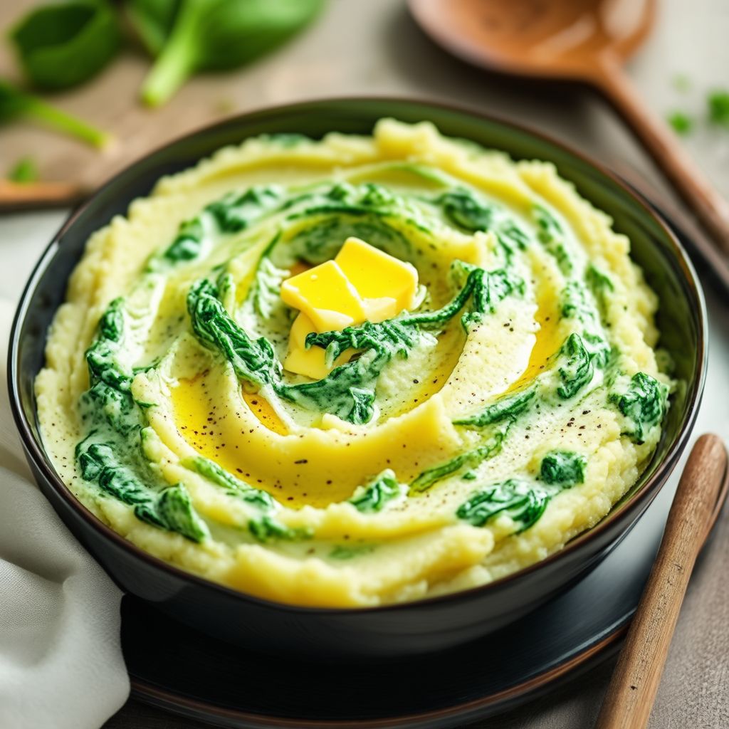 Cremiges Spinat-Kartoffelpüree