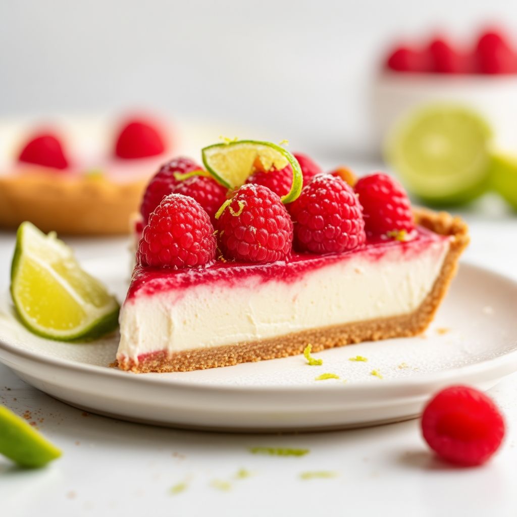 Raspberry Lime Delight Pie