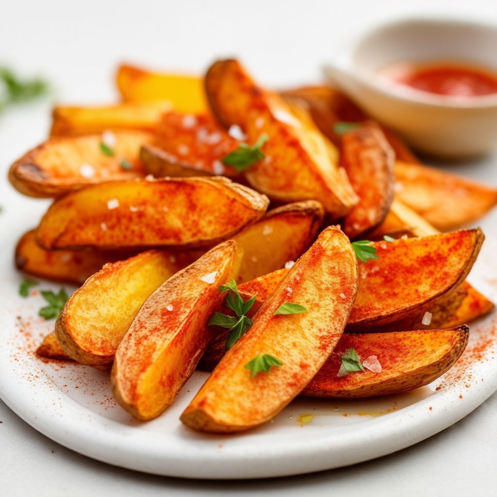 Gewürzte Paprika-Kartoffelspalten