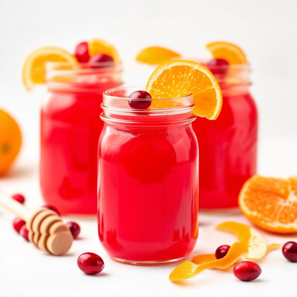 Spritziger Cranberry-Zitrus-Saft